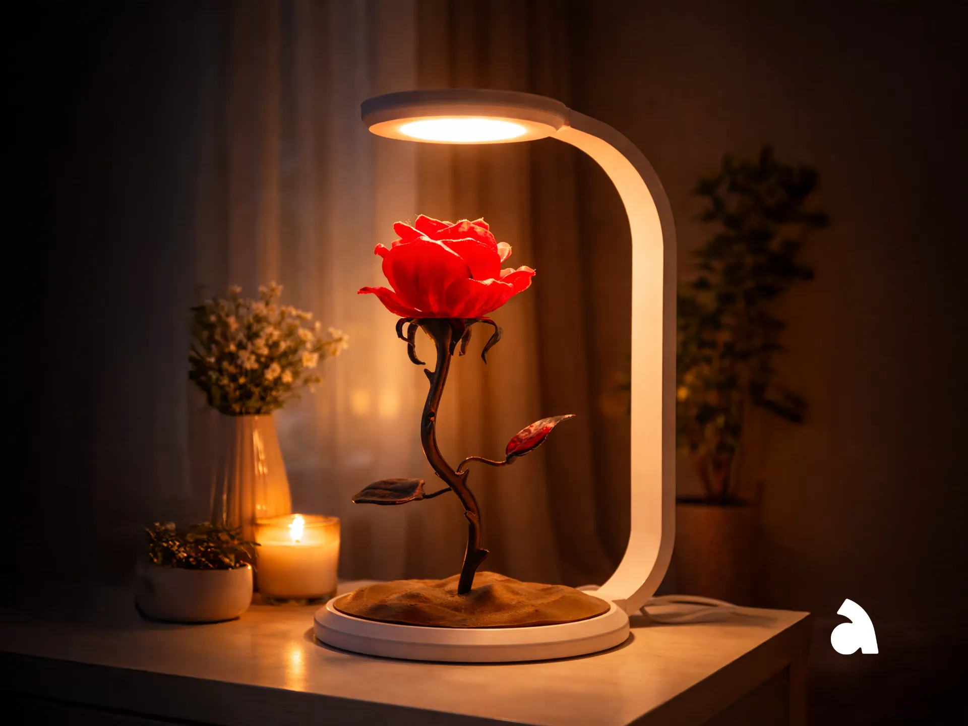 Luminaria De Mesa Rosa