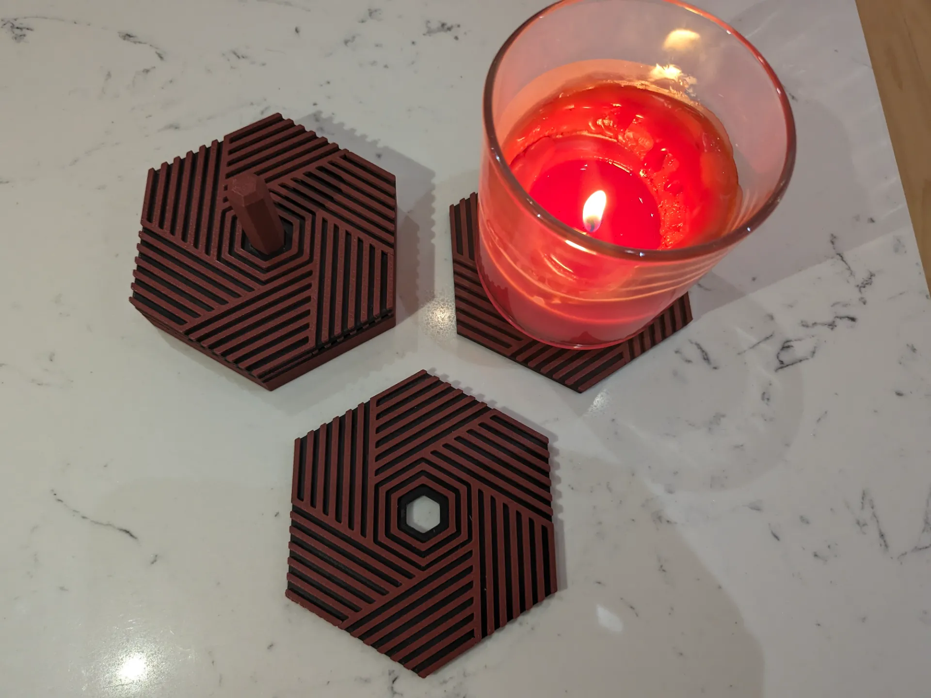 Porta Copos Hexagonal